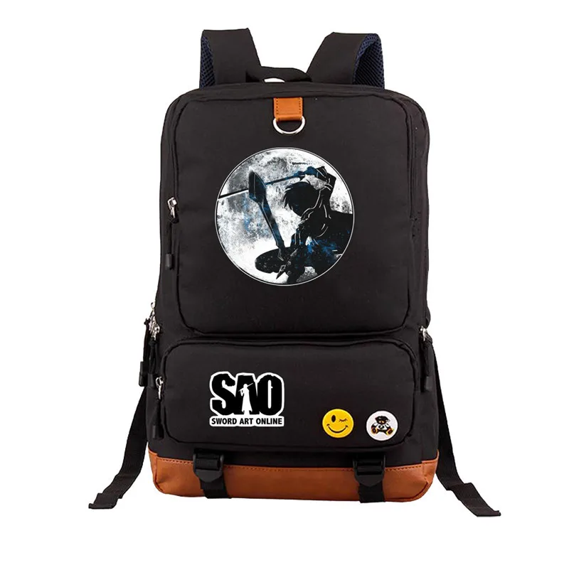 Аниме SAO Sword Art Online Kirigaya Kazuto Kirito рюкзак сумка-мессенджер Mochila сумка для ноутбука