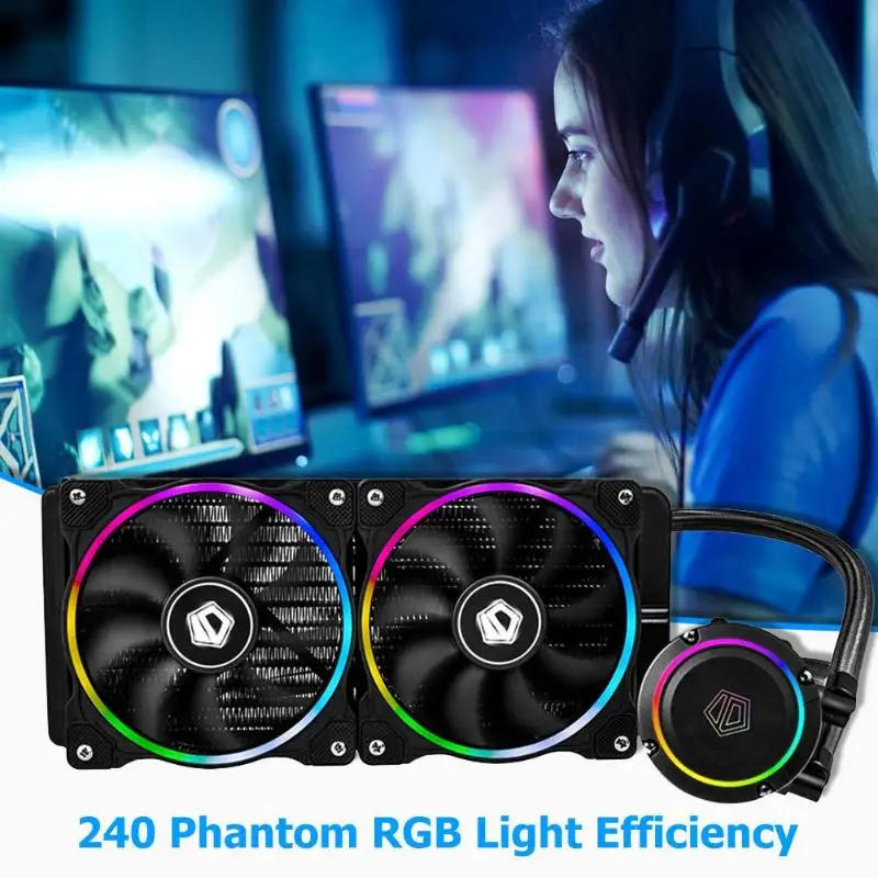 ID COOLING ChromaFlow 240 cpu кулер для воды 12 в RGB жидкостный радиатор охлаждения|Кулеры и