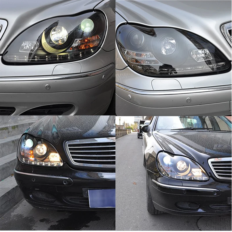Roadot светодиодный Автомобильные фары лампы в сборе для Mercedes Benz W220 S280 S320 S500 S600 фар