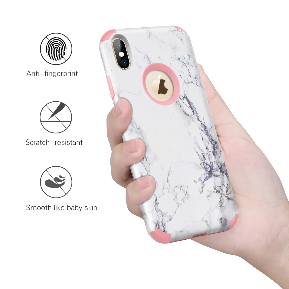 Роскошный Мраморный Жесткий Чехол для iPhone X XR XS Max 7 6 6s 8 Plus силиконовый чехол с