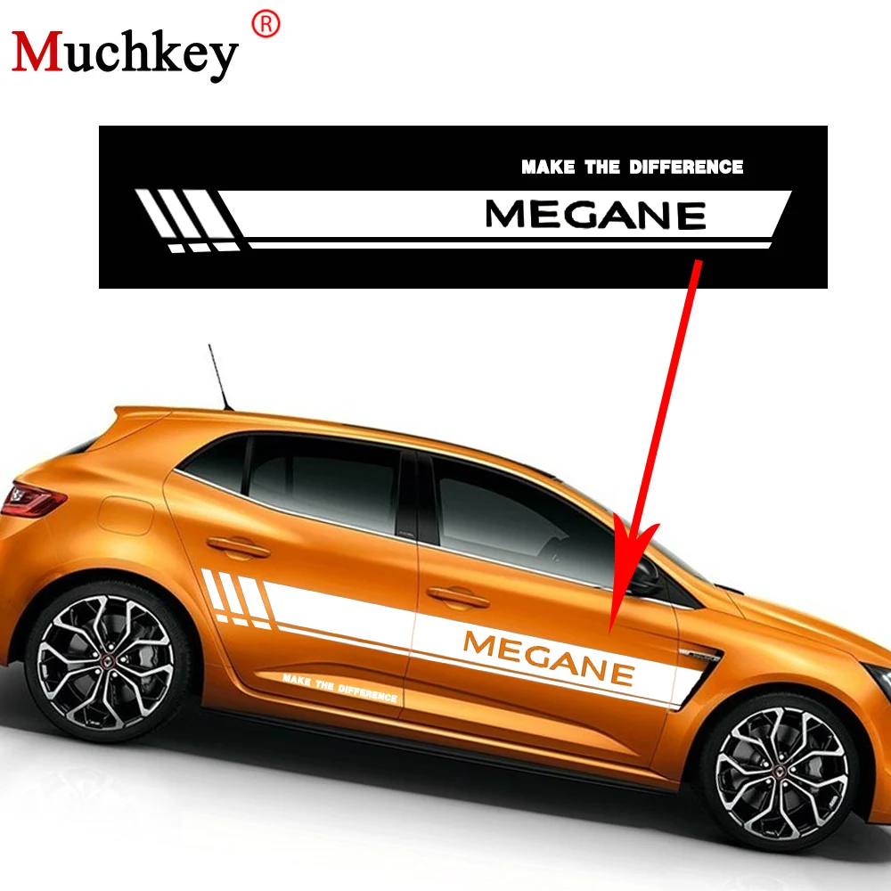Автомобильная наклейка для Renault Megane на заказ наклейки в полоску кузова