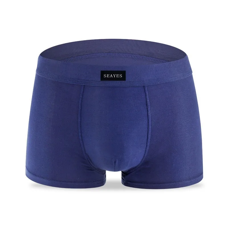 Новые однотонные мужские трусы-шорты из хлопка сексуальное мужское нижнее белье