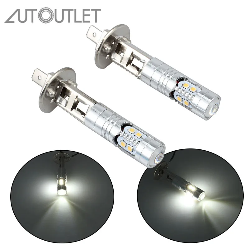 Осенняя розетка 2 шт. Автомобильные светодиодные лампы H1 13 5050 SMD белые фары