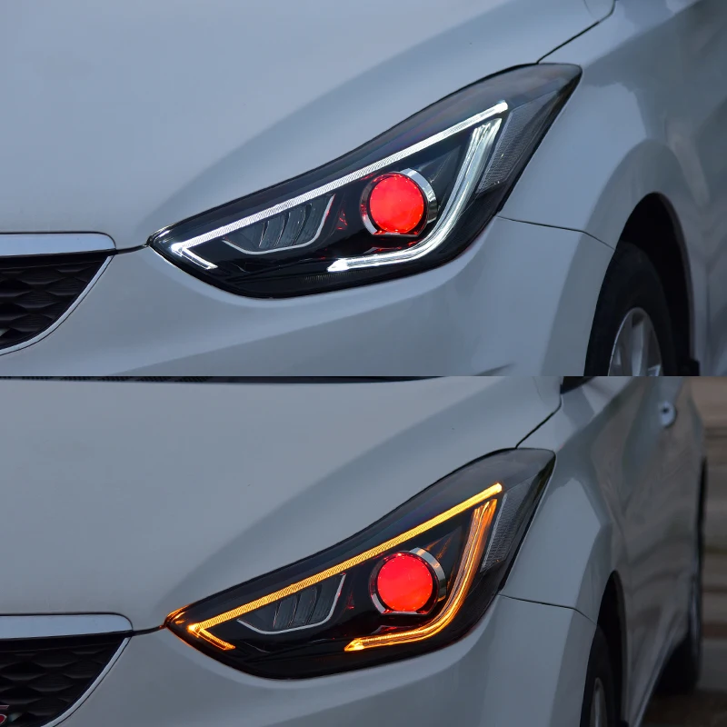 Головной светильник в сборе для Hyundai Elantra 2012 2016 светодиодный Противотуманные фары