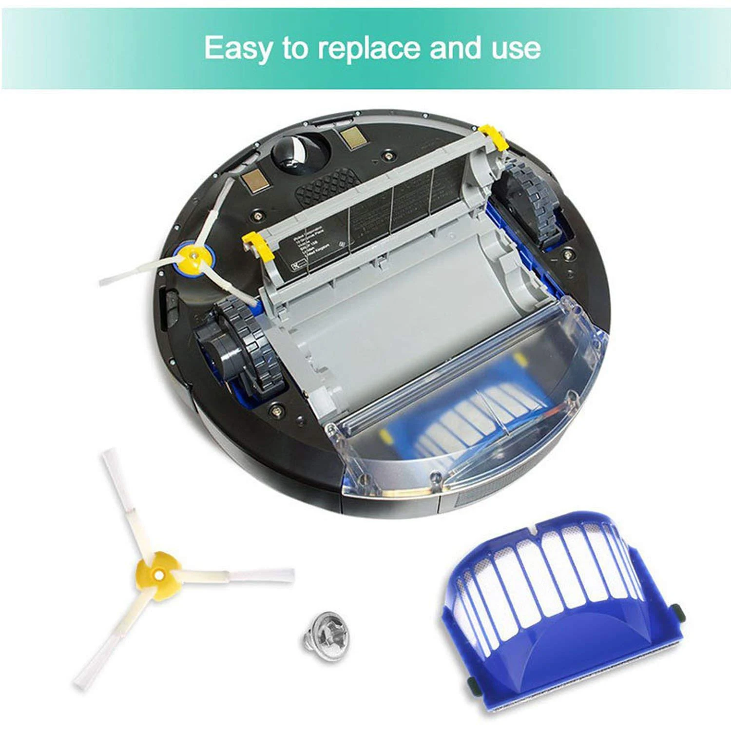 Filters Side Brushes Screws Replacement Kit Parts Set for iRobot Roomba 600 Series Vacuum Cleaner Robots 610 620 627 630 650 | Бытовая