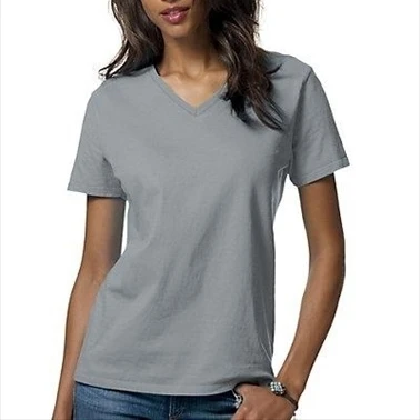 Hanes 5780 Relaxed Fit Женщины Comfortsoft v-образным вырезом t-shirt Small Light steel Grey |