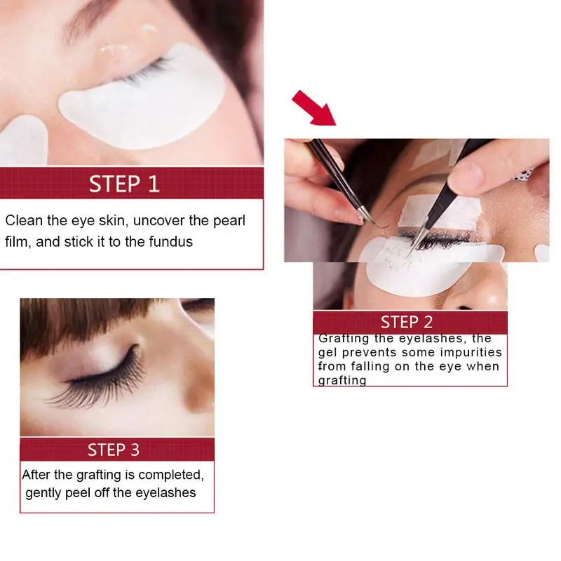

100 Pcs Grafting Eyelashes Special Eye Patch Planting Eyelashes Beauty Makeup Isolation Eyelash Mascot Grafting Eyelash Sticker