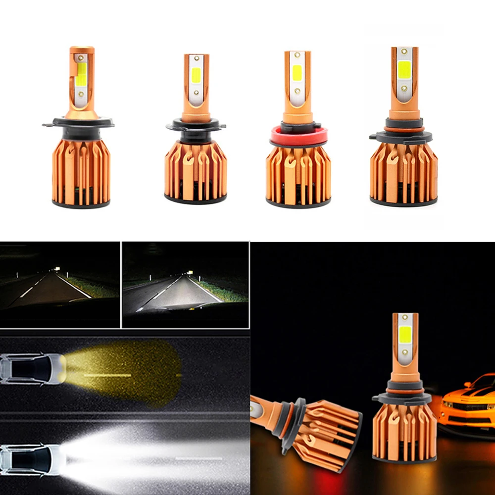 H4 H7 светодиодный головной фонарь H8 H9 H10 H11 HB3 9003 9005 HB2 6000K 5200LM|Передние LED-фары для