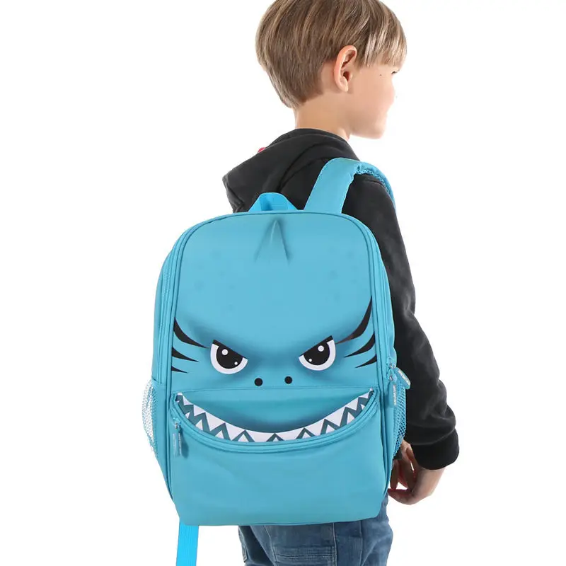 Детские милые школьные сумки в виде динозавра акулы крокодила единорога Mochila