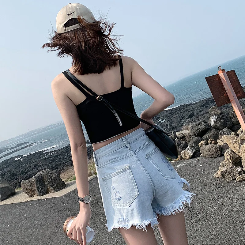 CTRLCITY Горячая Мода 2019 Для женщин шорты плюс размер рваные карман Лето