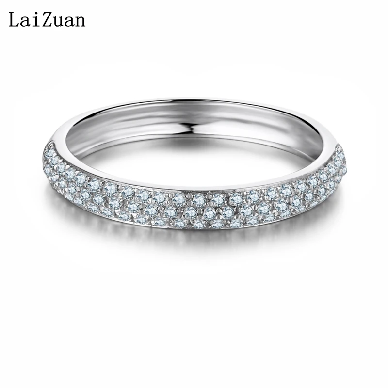 

LaiZuan Настоящее 14k (AU585) белое золото 0.2ct 100% натуральный бриллиант обручальное кольцо Свадебная вечеринка романтические ювелирные изделия для...