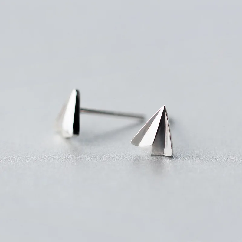 925 Sterling Silver Women&amp#39s Jewelry Fashion Tiny 6mmX7mm Paper Airplane Stud Earrings Gift For Girls Kids Lady | Украшения и
