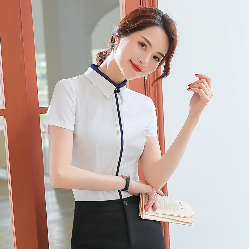 2019 Летняя Мода Blusas Femininas Элегантный для женщин блузки девочек Рубашка Короткий