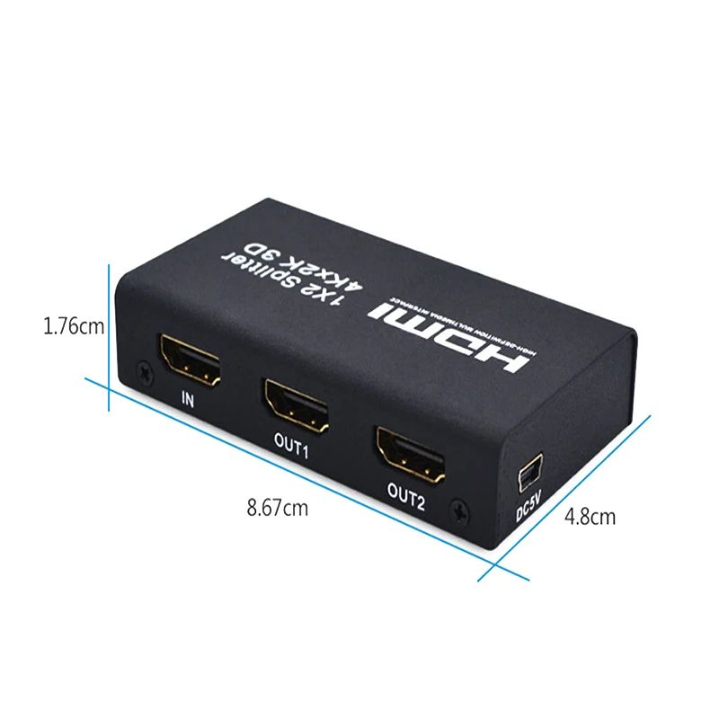 Лучшие предложения Новый HDMI 1x2 сплиттер поддержка 4K x 2 K 3D один-в и два-out