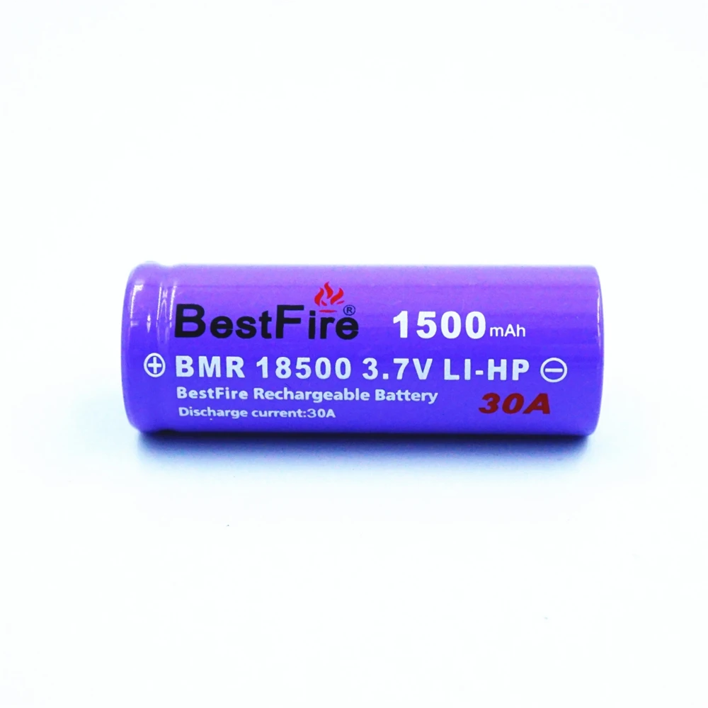 4 шт. BESTFIRE IMR 18500 1500 мАч 30A плоский верх перезаряжаемый литиевый аккумулятор для ECIG
