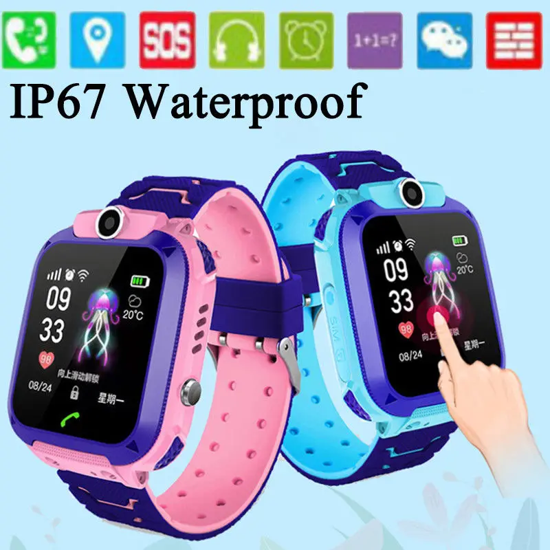 Водостойкий трекер умные детские часы анти-потерянный SOS Вызов для iOS Android США |