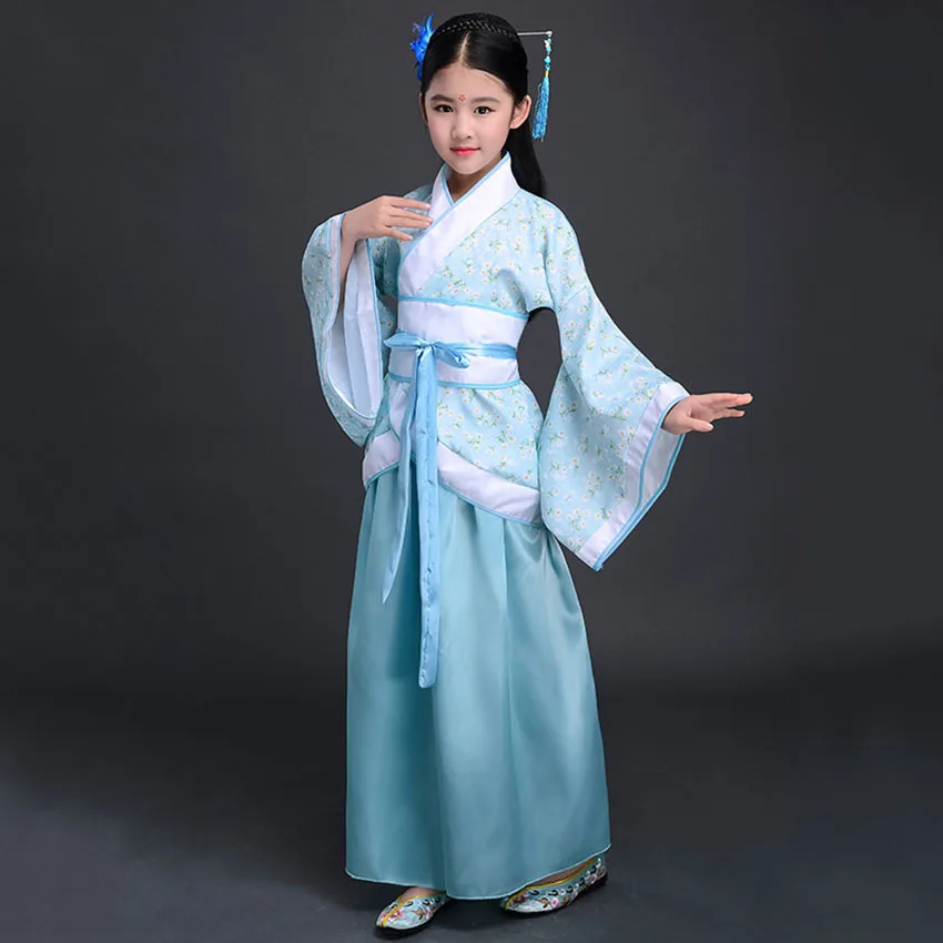 Детское сказочное платье Hanfu старинный китайский костюм Национальная