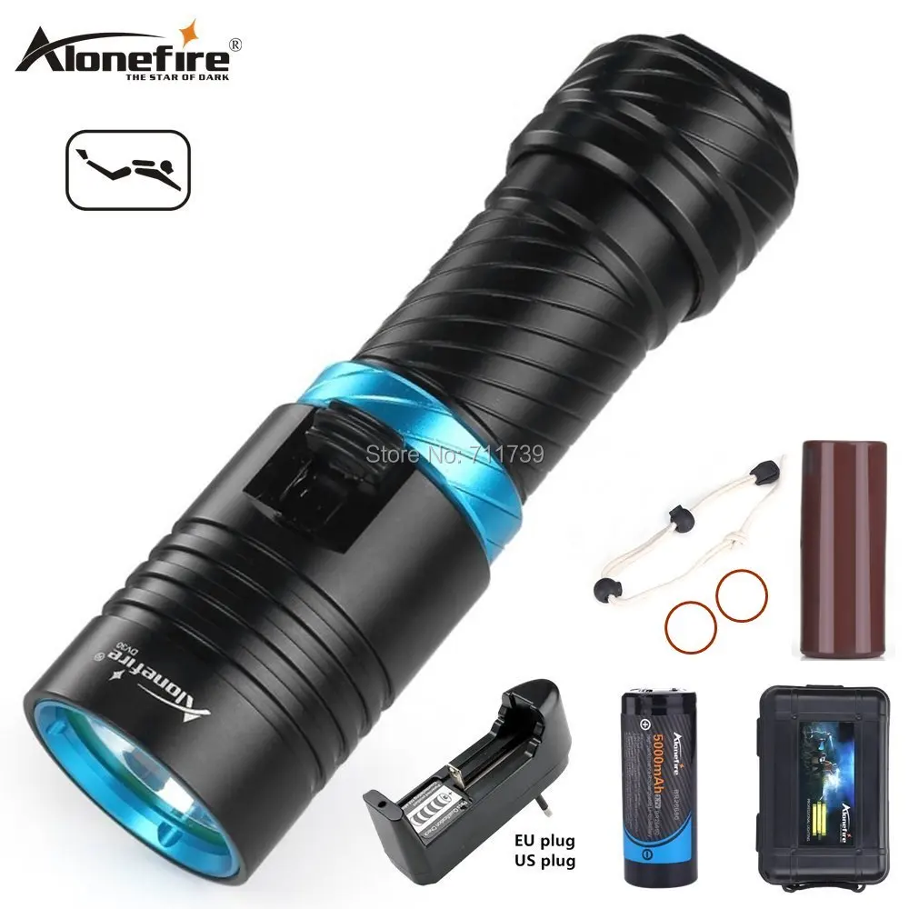 Alonefire DV30 2000LM Cree XM L2 светодиодный Дайвинг фонарик Фонарь 100 м подводный