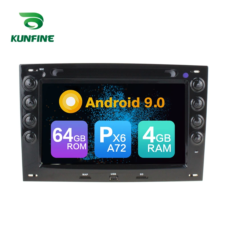 Android 9 0 Core PX6 A72 ОЗУ 4 Гб ПЗУ 64 ГБ Автомобильный DVD GPS мультимедийный плеер