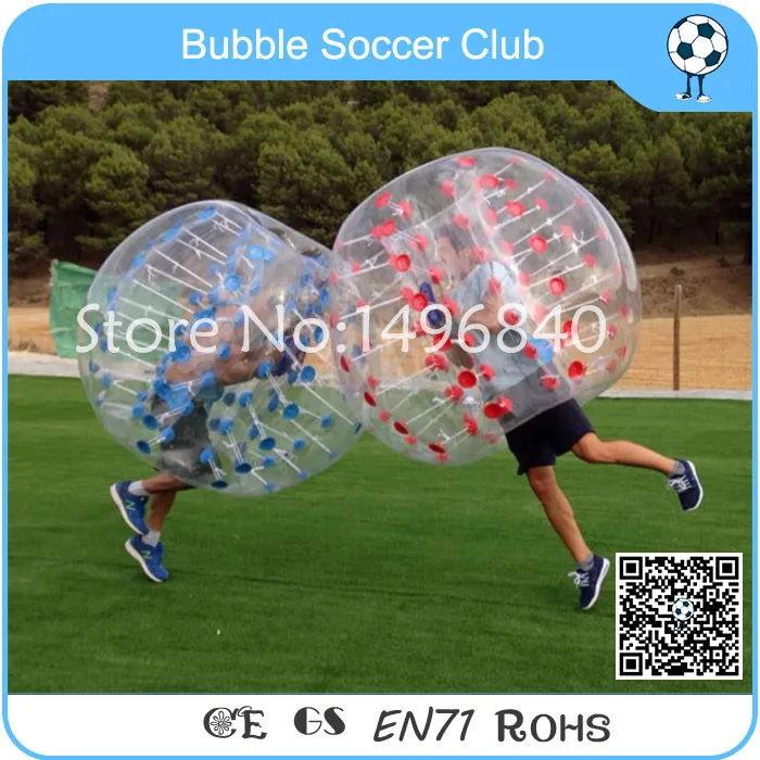 Free Shipping 10 pieces(5 pcs Red+5pcs Blue+1 Pump) 1.5m Inflatable Bubble Balls Bumper For Sale | Игрушки и хобби
