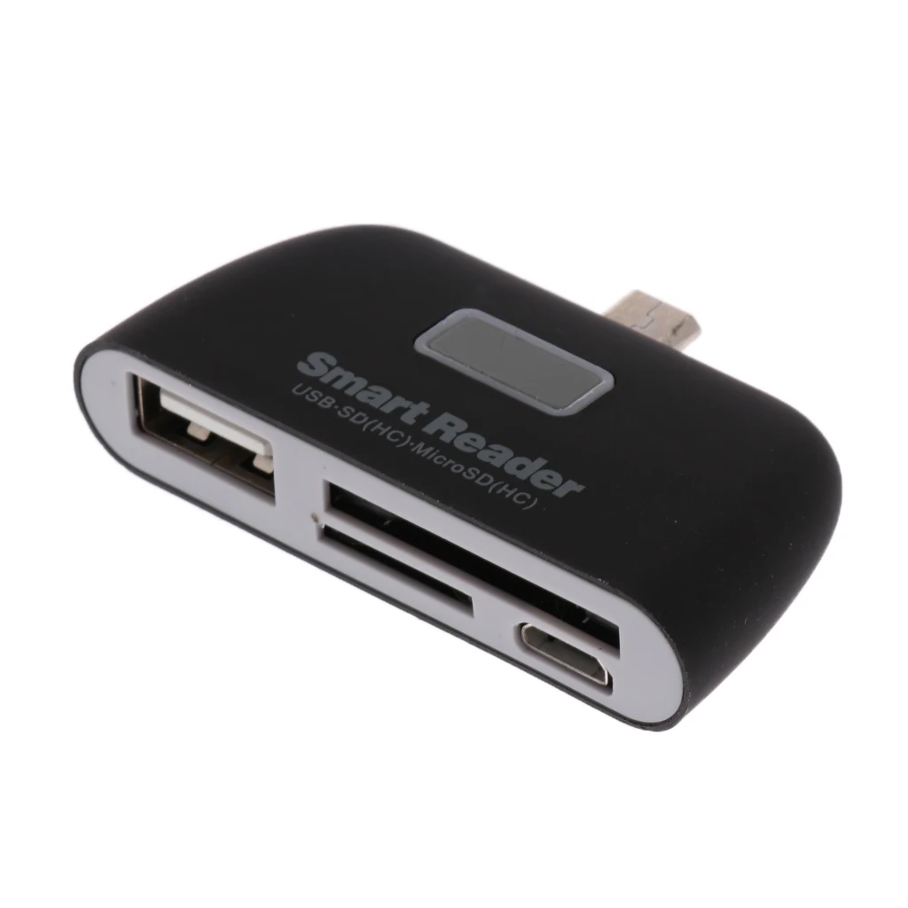 Соединение OTG Kit адаптер с USB портом SD кардридер для телефона черный|Сетевые