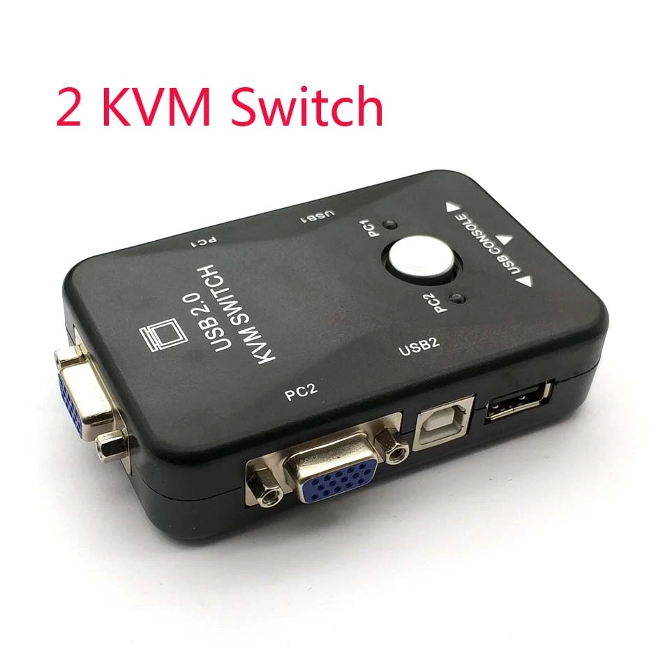 Новинка USB KVM переключатель 2 порта VGA 0 мышь клавиатура 1920*1440|Запасные части| |