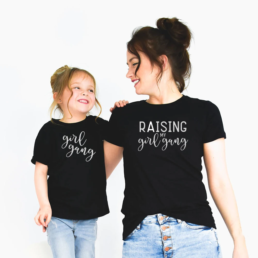 1 предмет рубашка для девочек с надписью My Girl Gang одинаковые рубашки Mommy and Me
