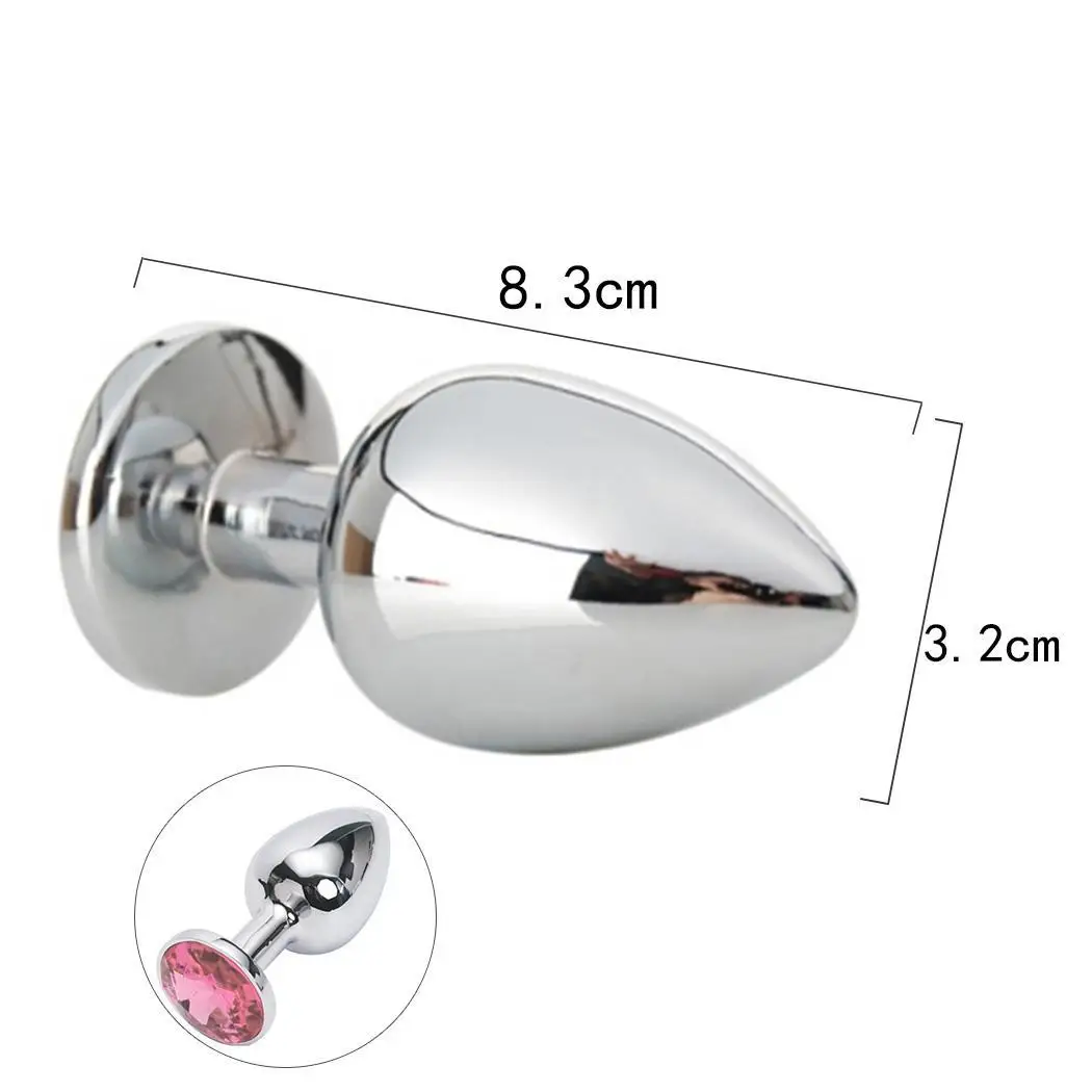 Anal Beads Crystal Jewelry Heart Butt Plug Stimulator Sex Toys Dildo Stainless Steel Hot Sale |