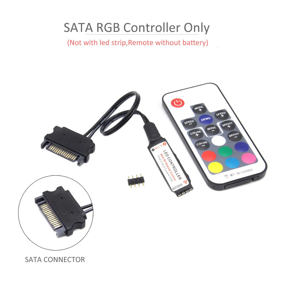 Светодиодный контроллер 12 В RGB SATA большой 4Pin интерфейс компьютерный чехол