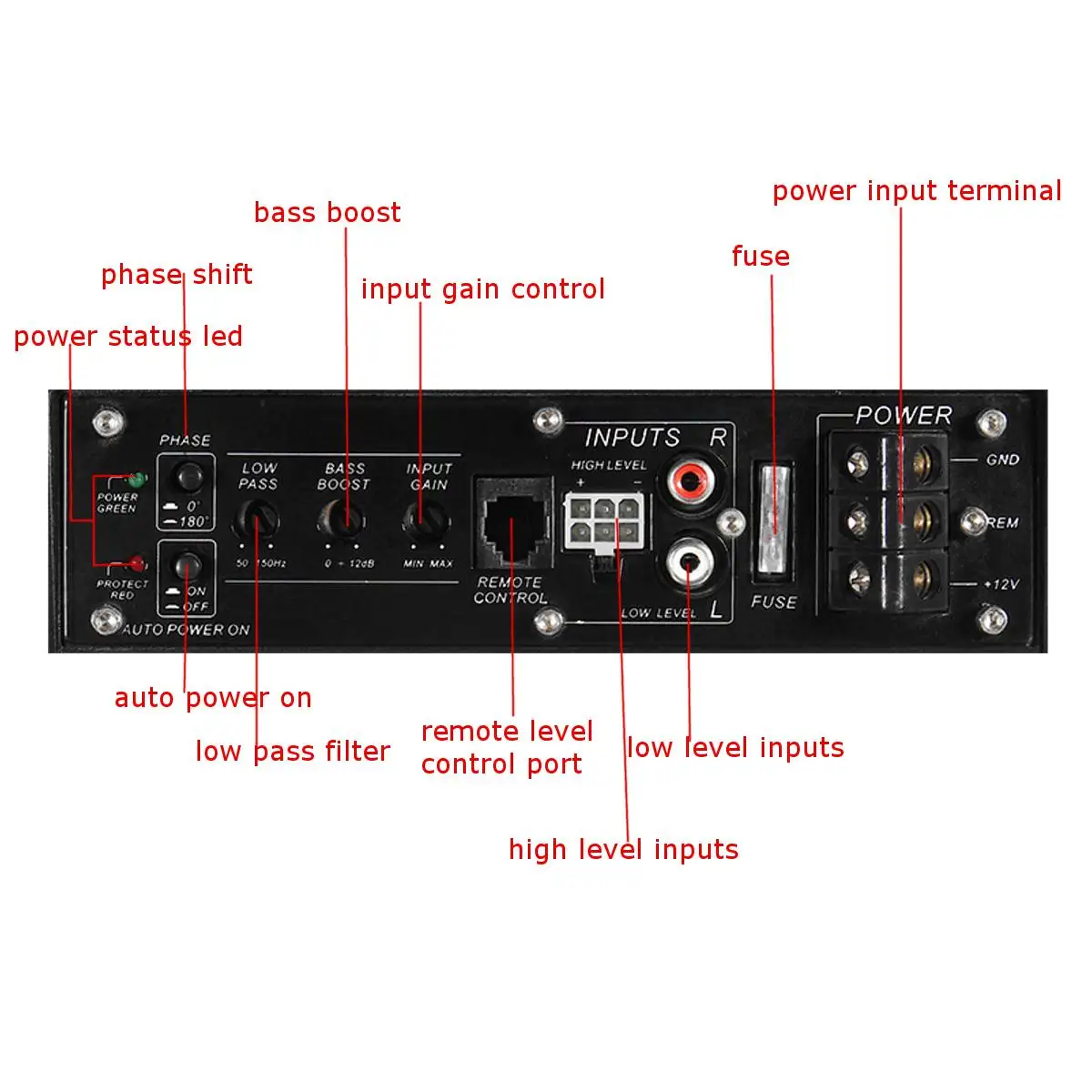 

10 Inch 600W Powered Car Speaker Truck Subwoofer Amplifier Amp Slim Under-Seat Super Bass Car Subwoofer Amplifier Speaker