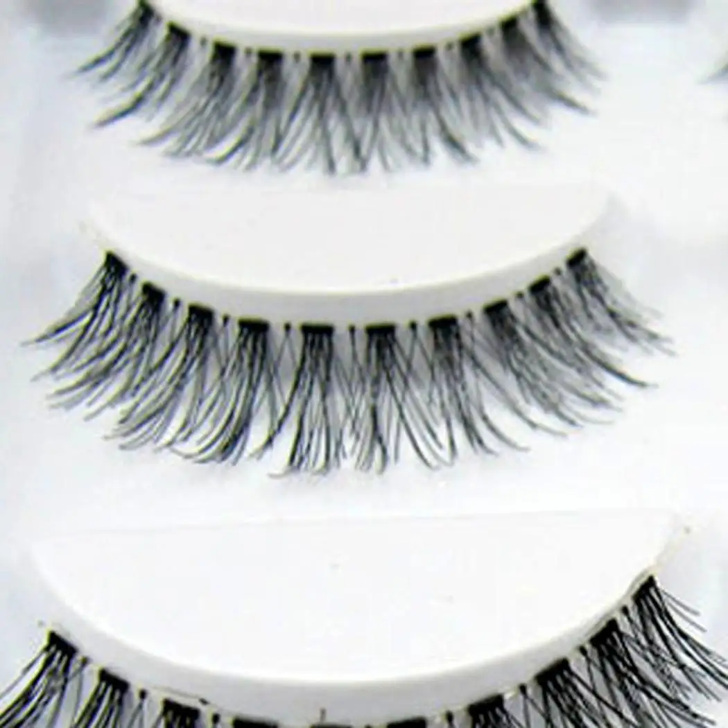 New Women Makeup Cosmetic Natural Densely Pack of (5 Pairs) Slender False Eye Lashes Long Eyelash Set Fashion | Красота и здоровье