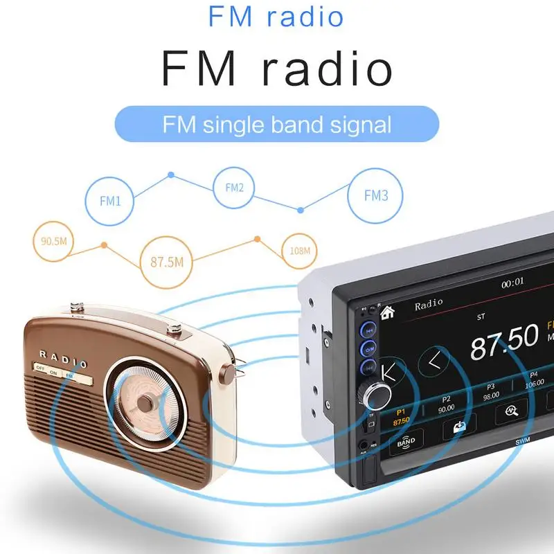 Новый 7 дюймовый 2 Din трехэкранный автомобильный MP5 MP4 MP3 мультимедийный плеер с