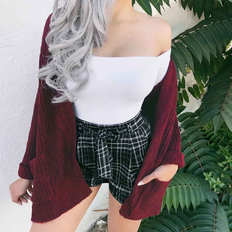 Fashion Women Autumn&ampWinter Loose Long-Sleeved Knit Cardigan Soft Sweater Oversized |