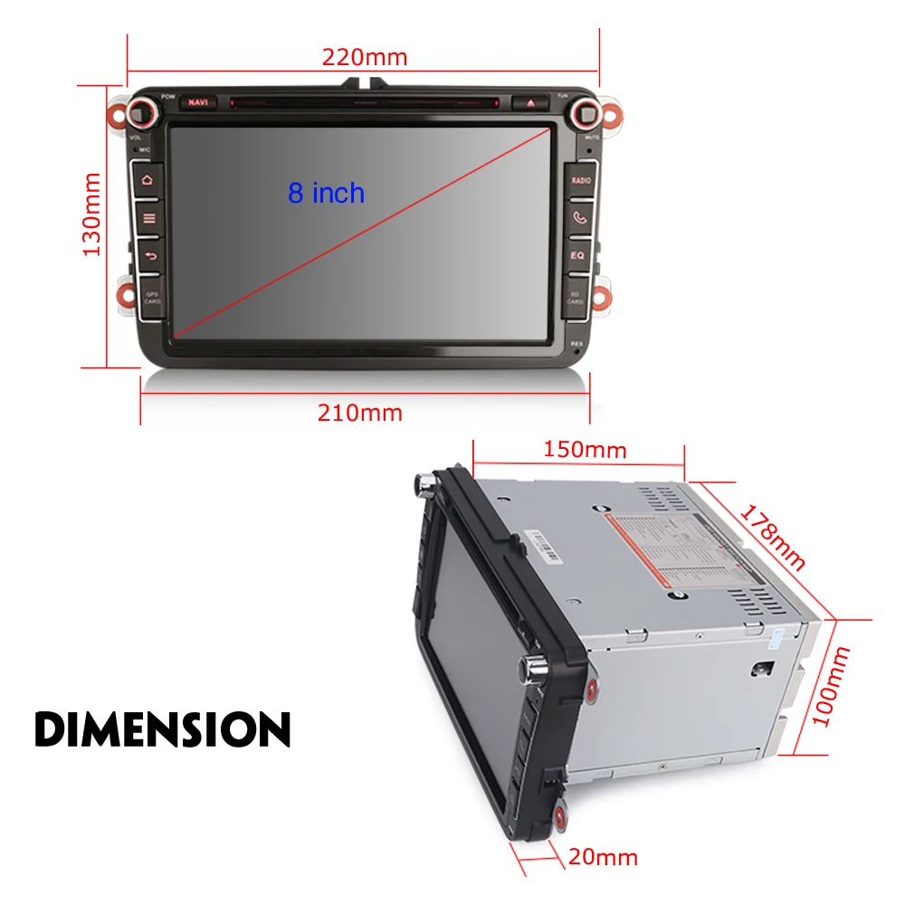 8 &quotавтомобильный стерео Android 1 Авторадио Sat Nav DAB + GPS DVD OBD Bluetooth для VW PASSAT GOLF EOS Touran