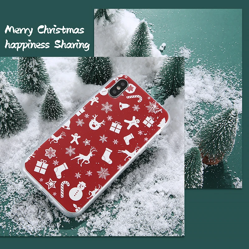 FLOVEME Christmas Phone Case For iPhone X XS Max XR 10 2019 New Year Cases 6 6S 7 8 Plus Cover Fashion Accessories |