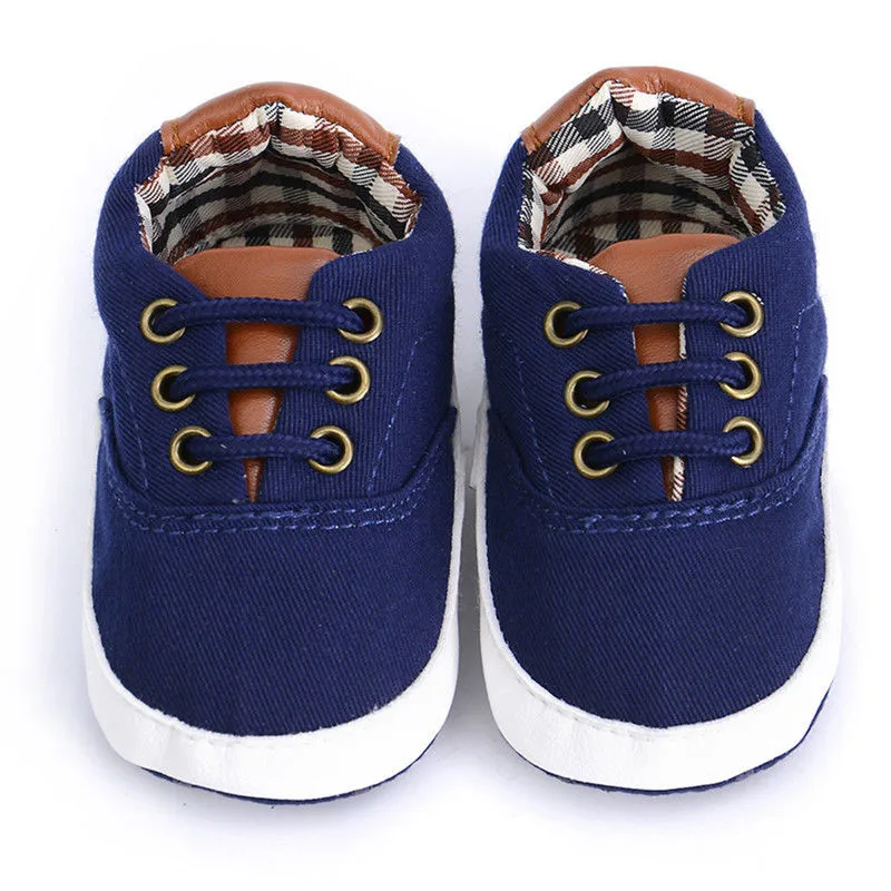 New Spring Autumn Baby Soft Sole Canvas Walking Shoes First Walkers Infant Children Boy Moccasin Sneakers 0-18 Months |