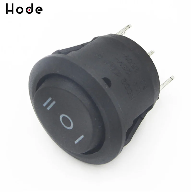 AC 250V/6A 125V/10A 3 Pin мини круглый включения-выключения кулисный переключатель Диаметр