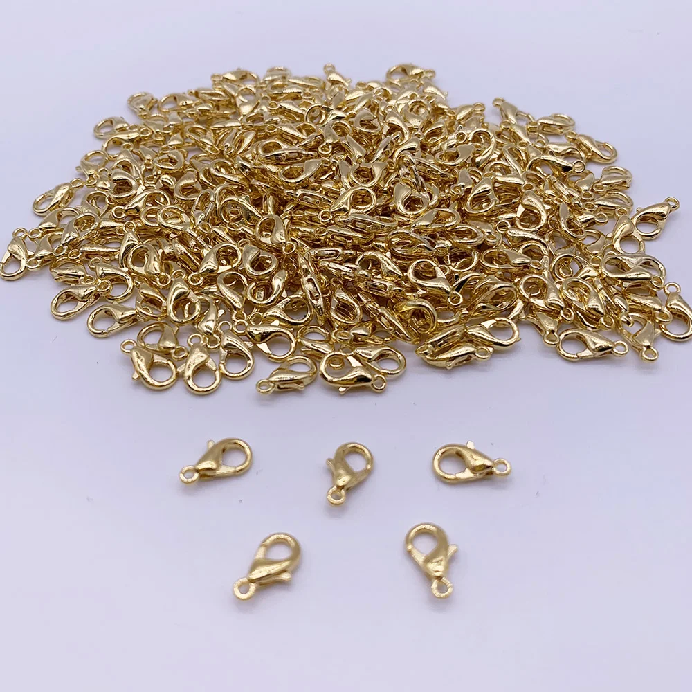 30pcs/lot 10mm Lobster Clasps Hooks Metal Accessories Wholesale 7 Colors For Jewelry Making Finding DIY Necklace Bracelet | Украшения и