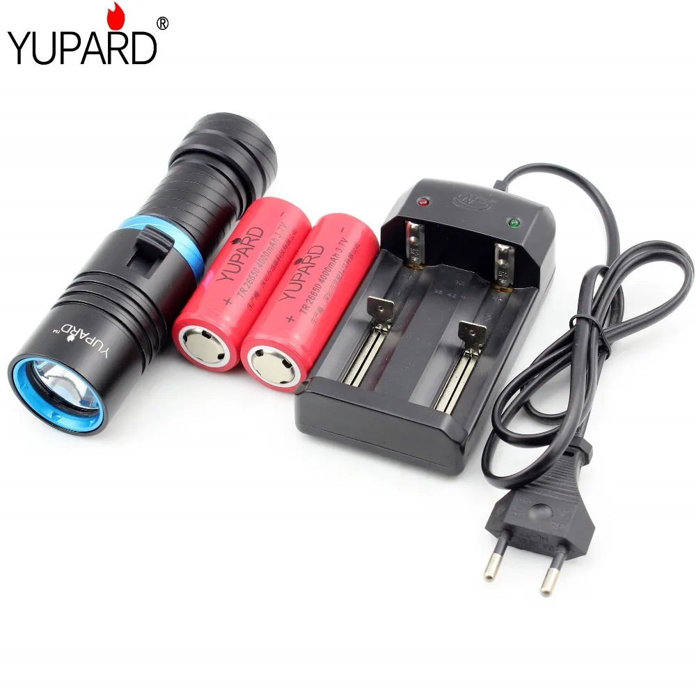 Светодиодная Водонепроницаемая подводная лампа-вспышка для дайвинга 80 метров