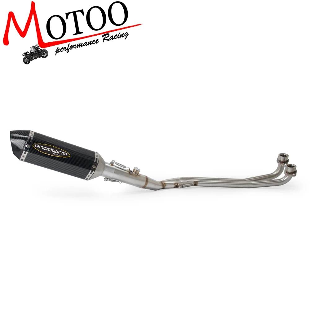 Motorcycle Full Exhaust System Slip On Header Pipe Front Muffler For YAMAHA YP500 TMAX 500 T-MAX TMAX500 2001-2007 | Автомобили и