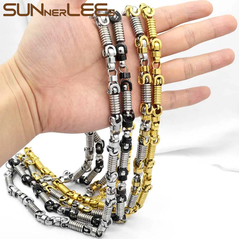 SUNNERLEES 316L ожерелье из нержавеющей стали 8 мм Геометрическая Византийская