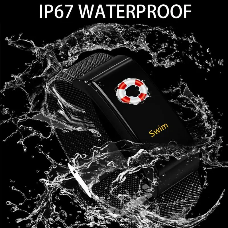 F4 Bluetooth 0 96 дюймов Экран крови Давление монитор сердечного ритма Смарт