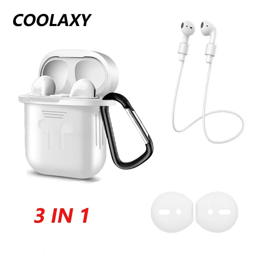 Силиконовый чехол Coolaxy CR3 3 в 1 для Apple Airpods ушной крючок Air Pods аксессуары ремешок