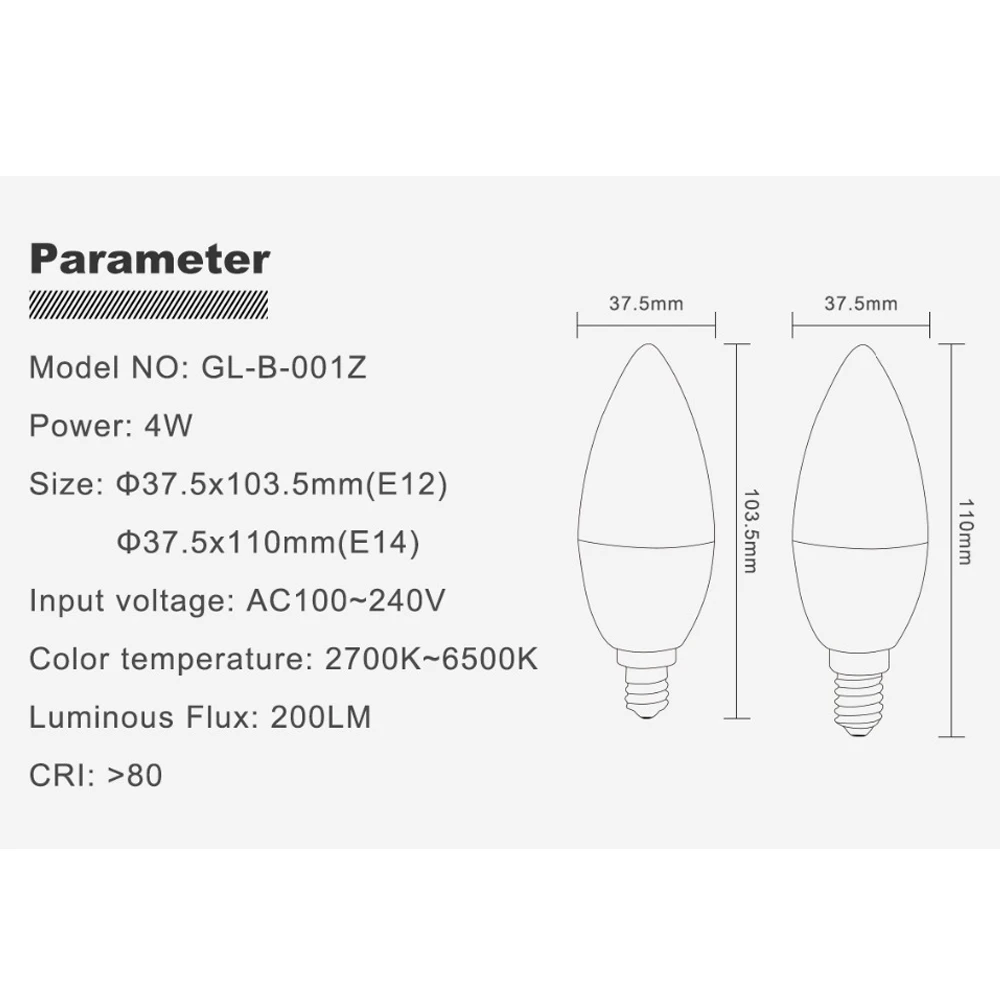 Zigbee ZLL лампы в форме свечи светодиодный светильник E14 E12 4 Вт RGBCCT RGBW/RGBWW CW Смарт