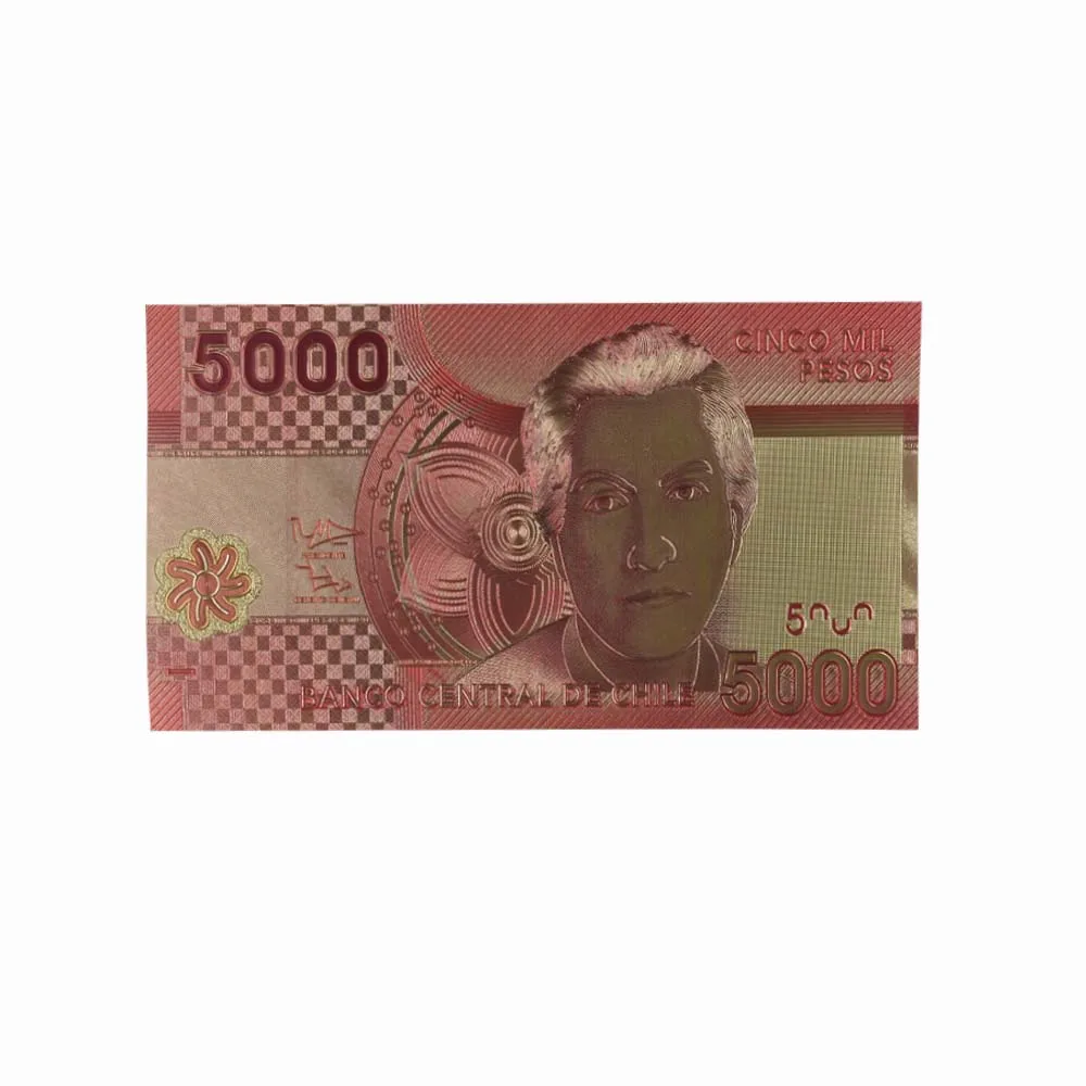 Чили 24 К золото банкноты Творческий 5000 Poes красочные мира деньги книги по искусству орнамент Опора поддельные деньги дропшиппинг
