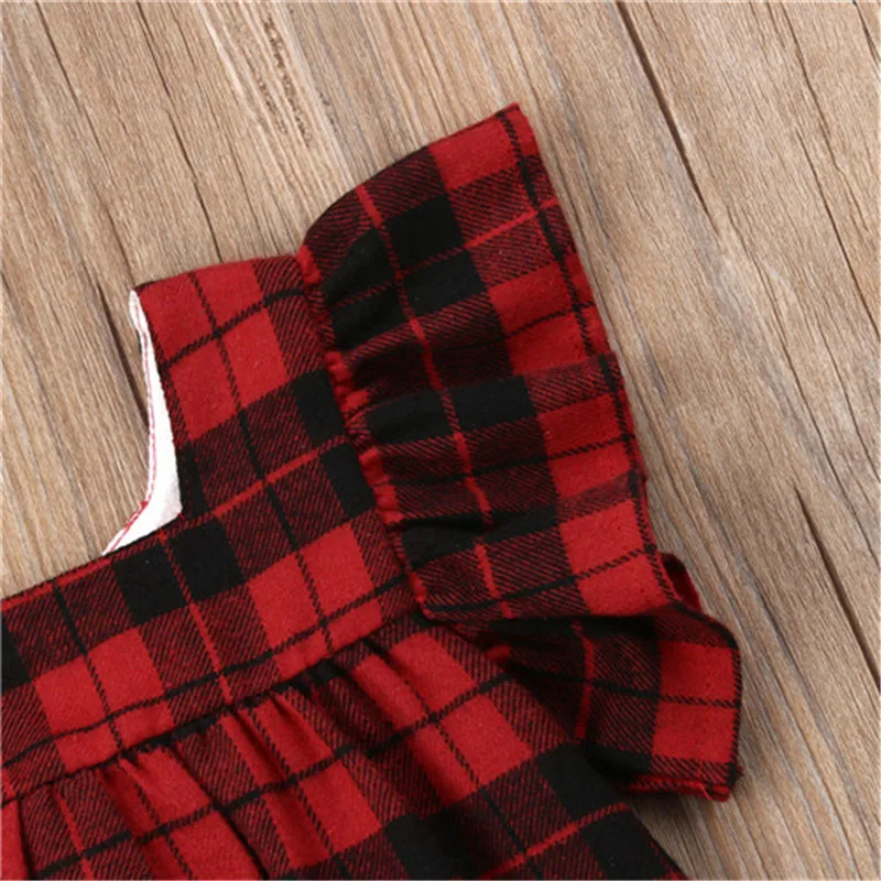 Summer Fashion Plaid Toddler Kids Baby Girls Bow Princess Party Dress Sundress Clothes Newborn Girl 1-6T O-neck | Детская одежда и