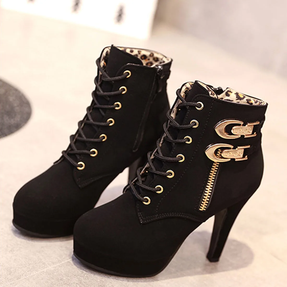 YJSFG/домашние ботильоны больших размеров женская обувь на платформе высоком