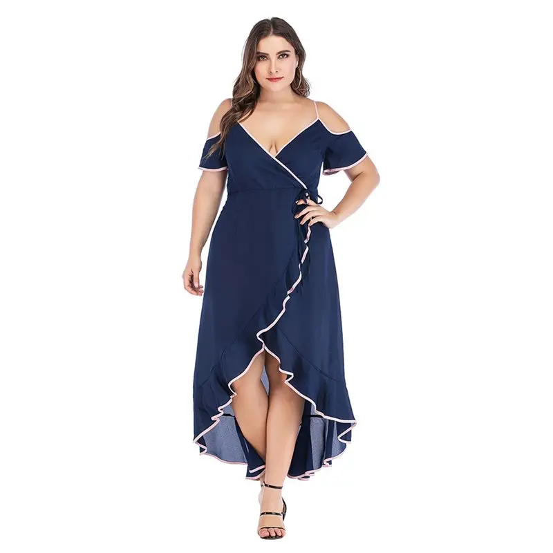 Шифоновые платья размера плюс 4XL женские элегантные сексуальные вечерние