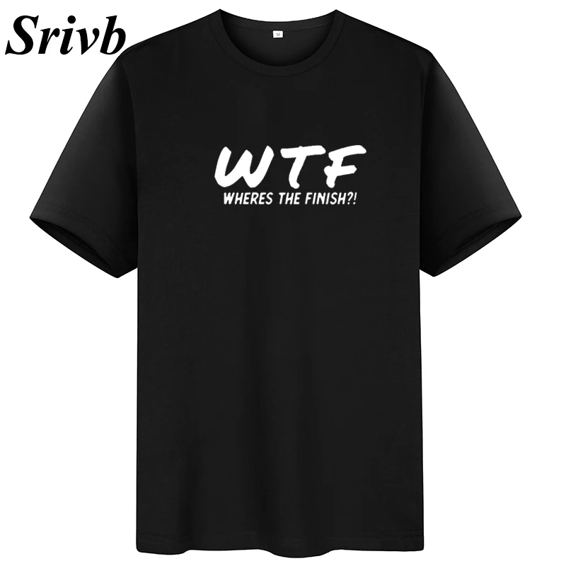 Женская футболка с надписью Srivb Wtf Wheres The Finish Harajuku черно белая хлопковая женская