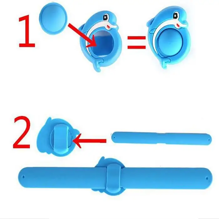 Детский Браслет-убийца комаров с мультипликационным принтом многоразовый